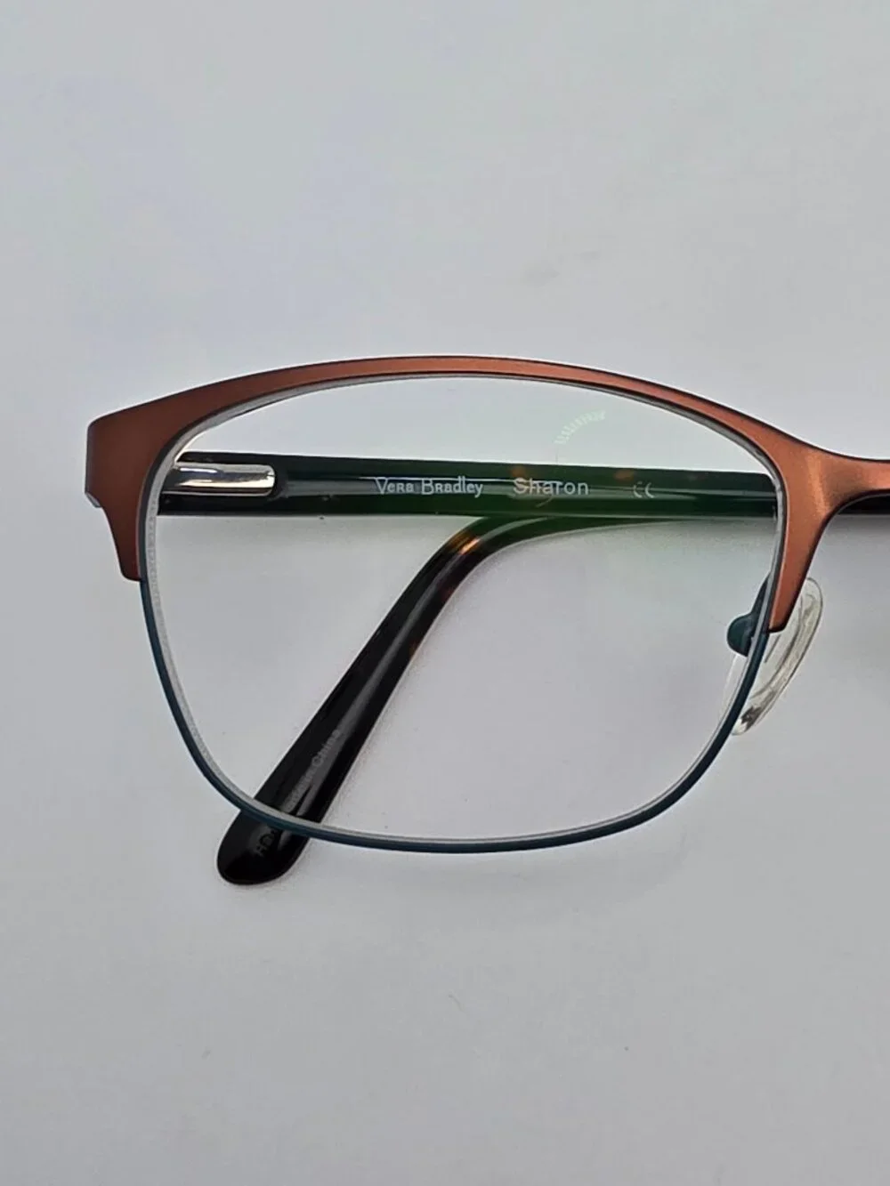Vera Bradley Sharon Santiago Bronze Cat Eye Eyeglasses Frame w/ Case 53-16-135